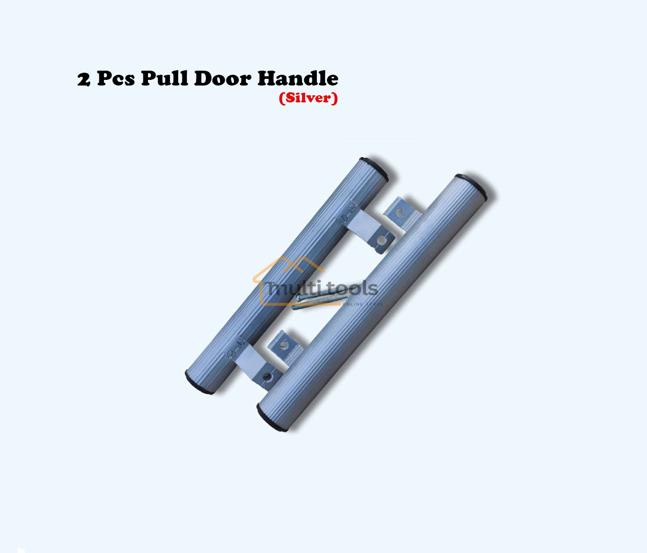  2 Pcs Pull Door Handle [Silver]